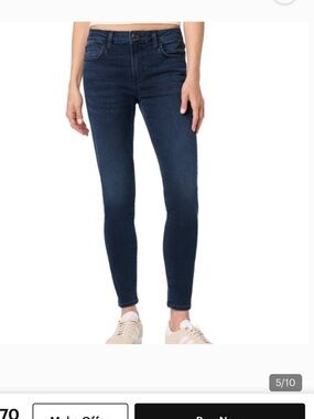 Joes jeans curvy skinny ankle dark wash euc 28